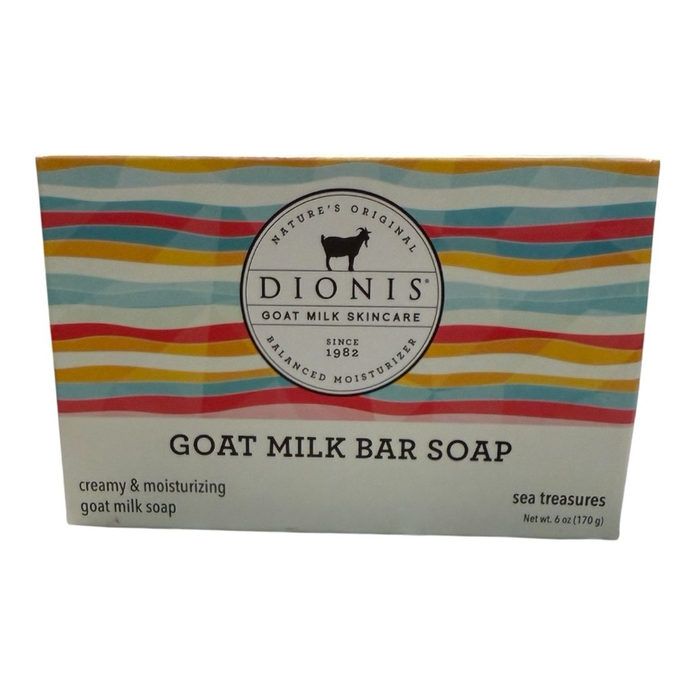 Dionis Sea Treasures Goat Milk Bar Soap - Cream and Blue